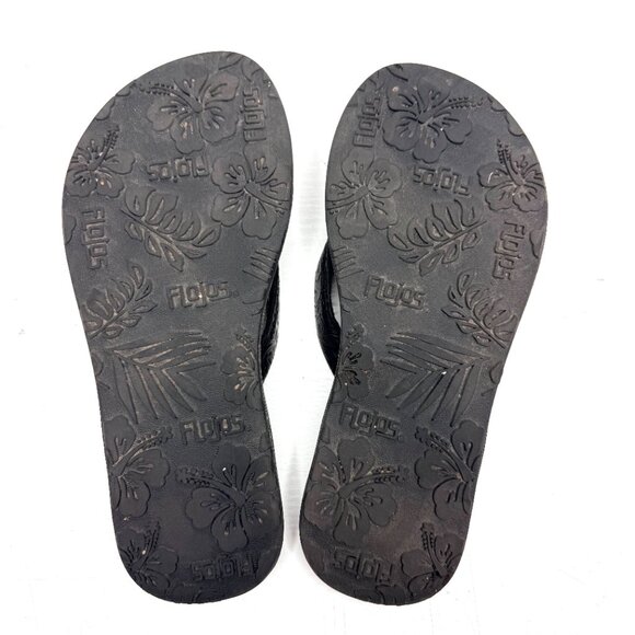 Flojos Floral Comfort Slip on Beach Cushioned Flip Flop Thong Sandals Womens 6 - Picture 9 of 10